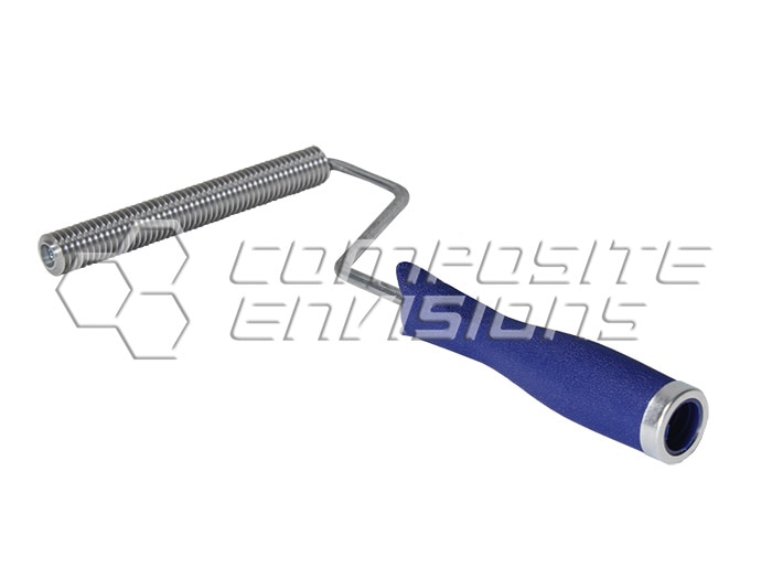 Three quarter inch diameter aluminum fin roller with 6 inch wide roller